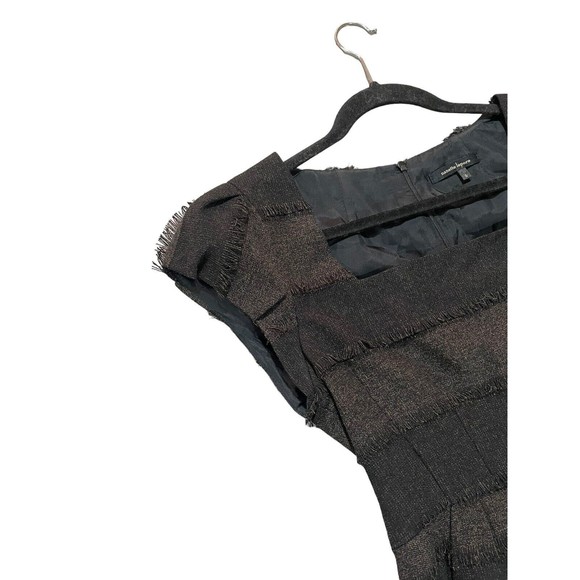 Nanette Lepore Designer Catch Me Cap Sleeve Gray Brown Black Dress Size 6 Career - Picture 9 of 14